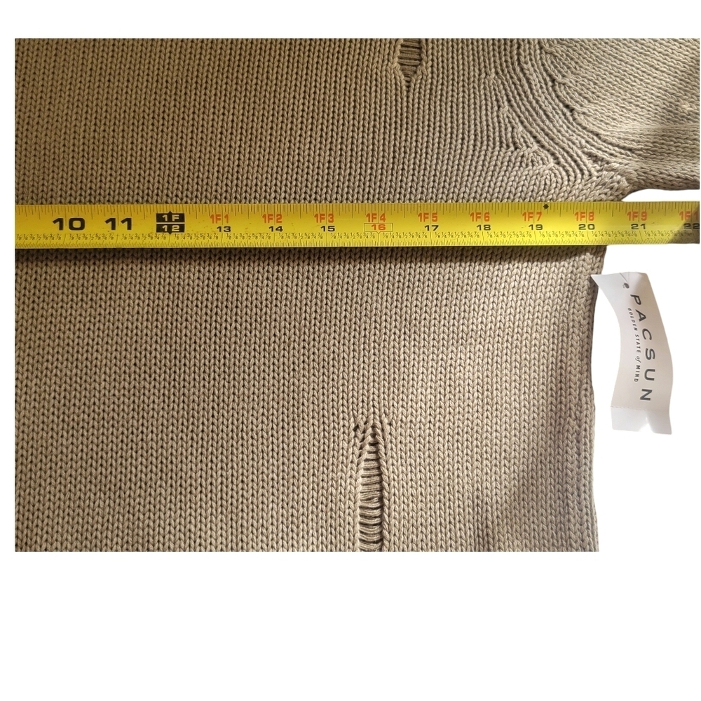 *NWT* PACSUN - Medium Beige Crewneck Sweater - Picture 5 of 10